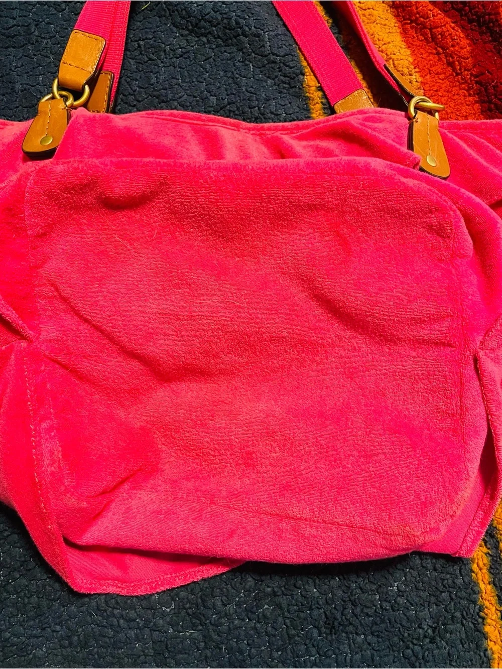 Vintage y2k Juicy Couture Hot Pink Ruffle 'Choose Juicy' Tote